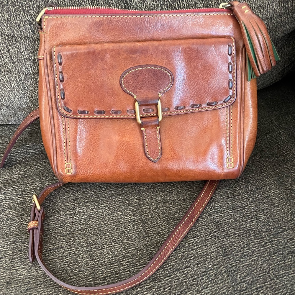 Dooney & Bourke Brown Leather Crossbody Bag